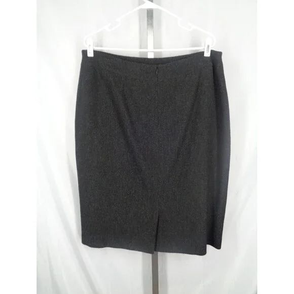 Maison Common Black Textured Wool Blend Skirt Size 46 / 16 US New